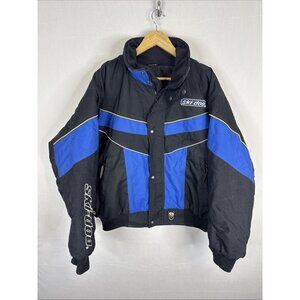 Vintage Ski-Doo Sno-Gear Insulated Snowmobile Jacket Black Blue Men’s L
